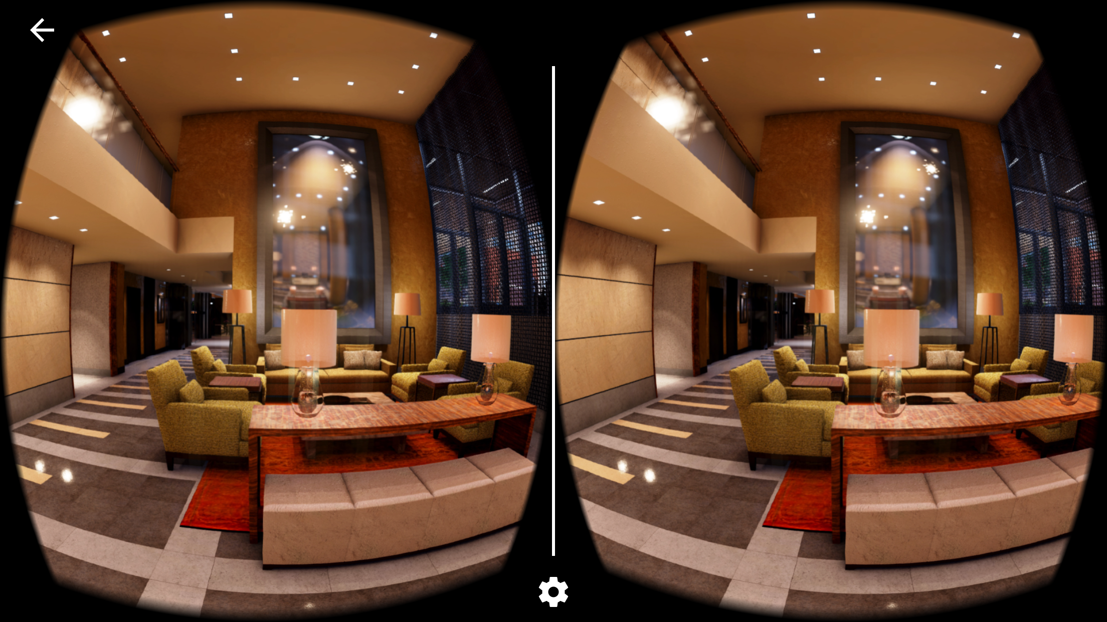 360 degree view of lobby to sell a new residential development
