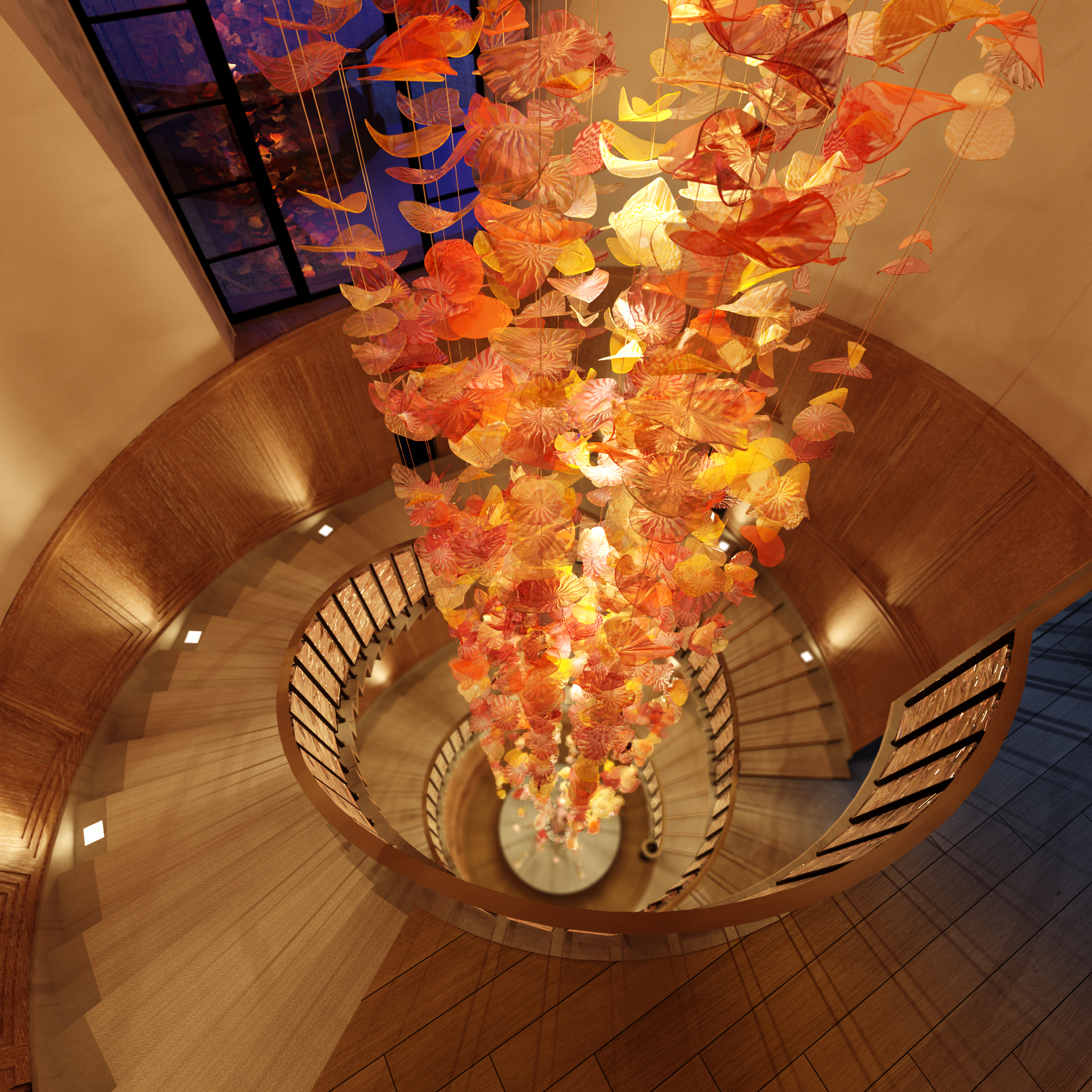 "The Petal Chandelier" Award of Excellence 2018by the American Society of Architectural Illustrators