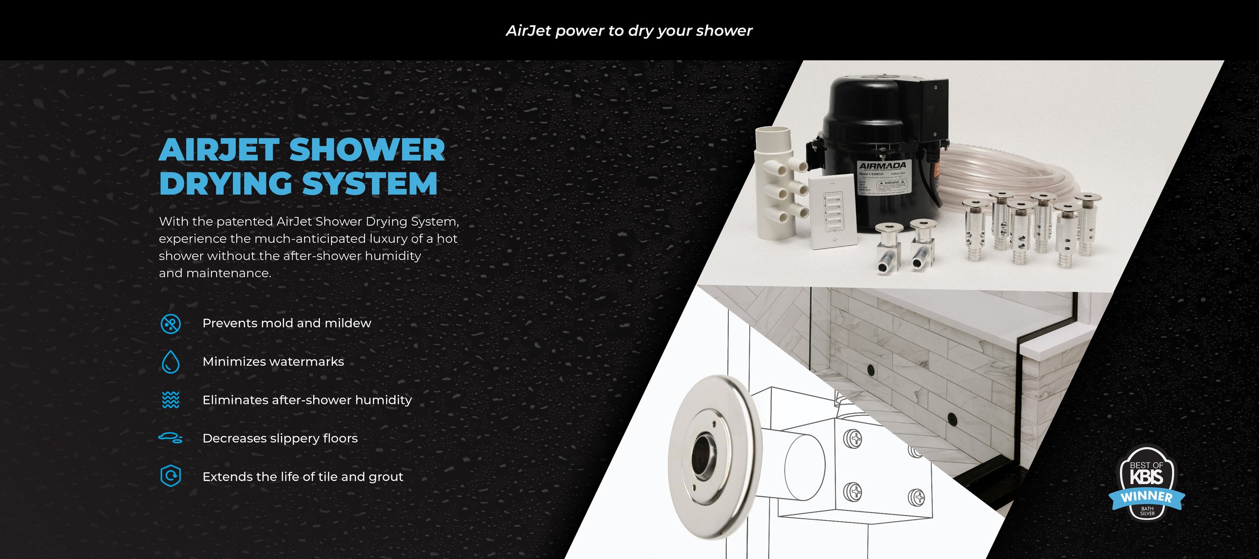 AirJet Drying System — Airmada - Shower Drying System