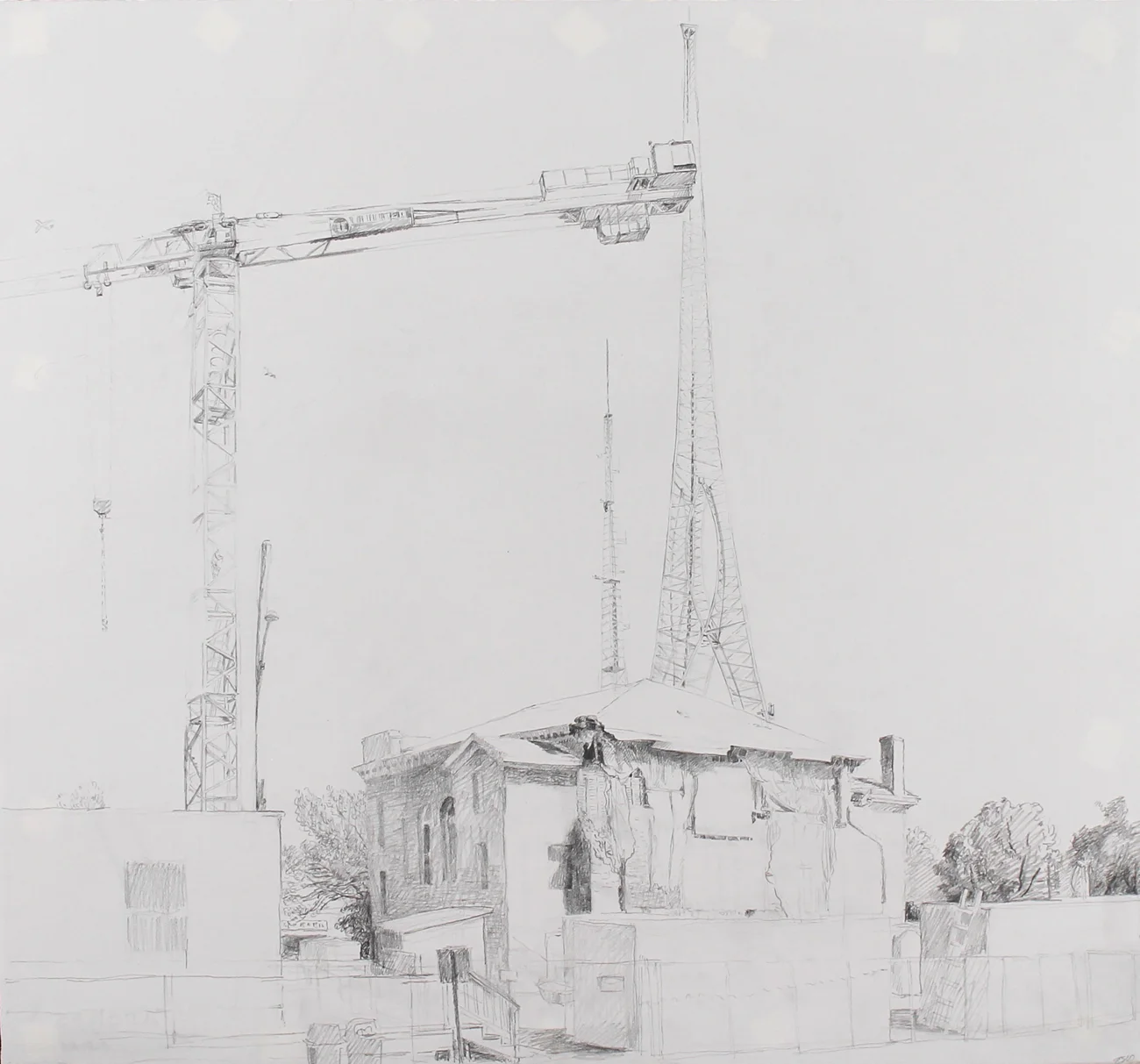 Tower With Yellow Crane