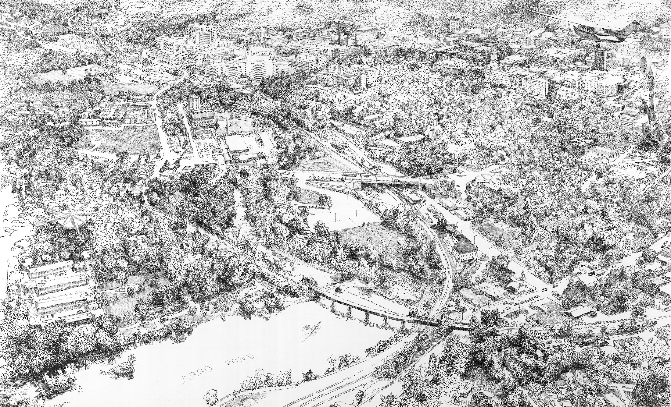 Ann Arbor Aerial Drawing