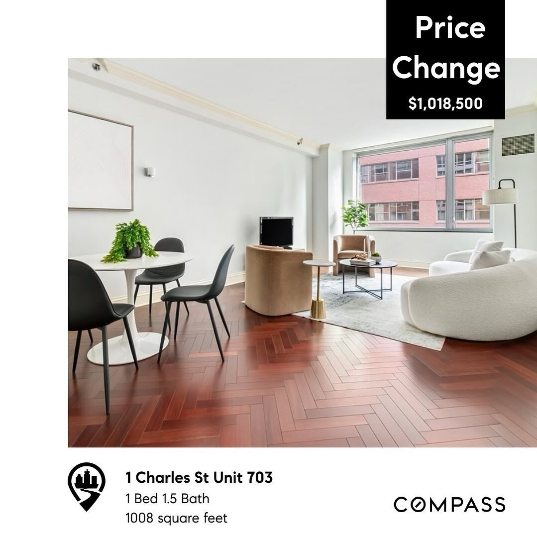 ✨ 🚪Opportunity Knocks 🚪✨ Just reduced, this luxury 1 bed with 1.5 baths and sizable kitchen in one of Boston&rsquo;s favorite full service condo buildings is now priced at only $1,010/sqft! With the building averaging $1,262/sqft this is that rare 