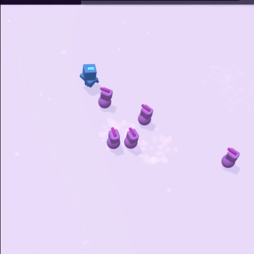 Smack your adorable enemies so hard they explode.
