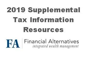2019 Supplemental Tax Information Resources