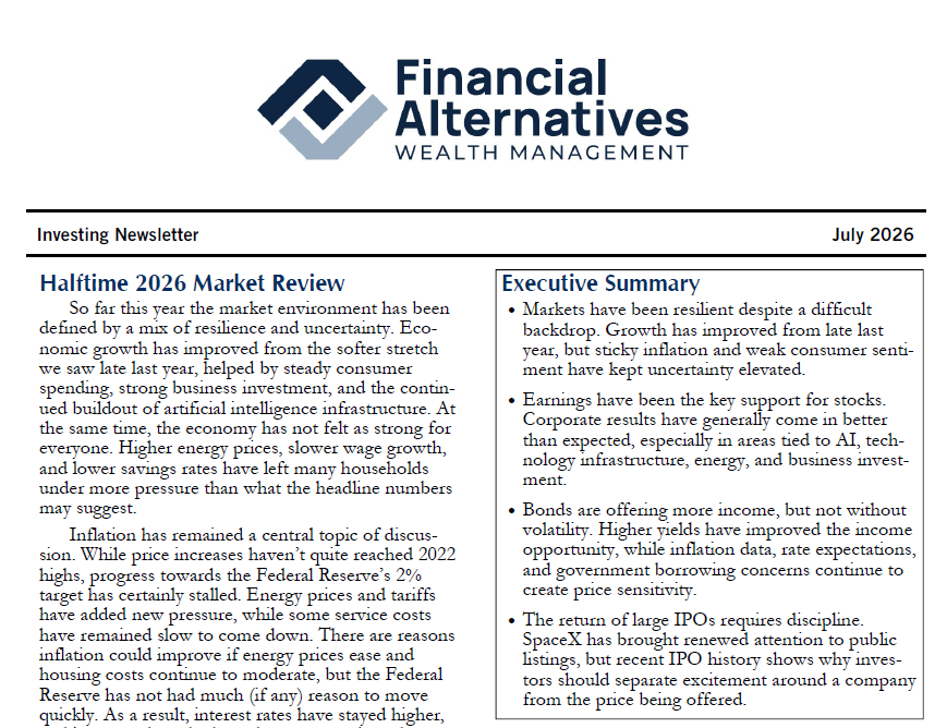 Investing Newsletter - July 2026