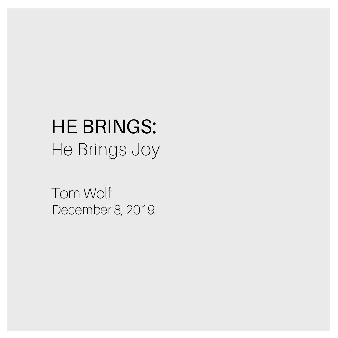 He Brings Joy
