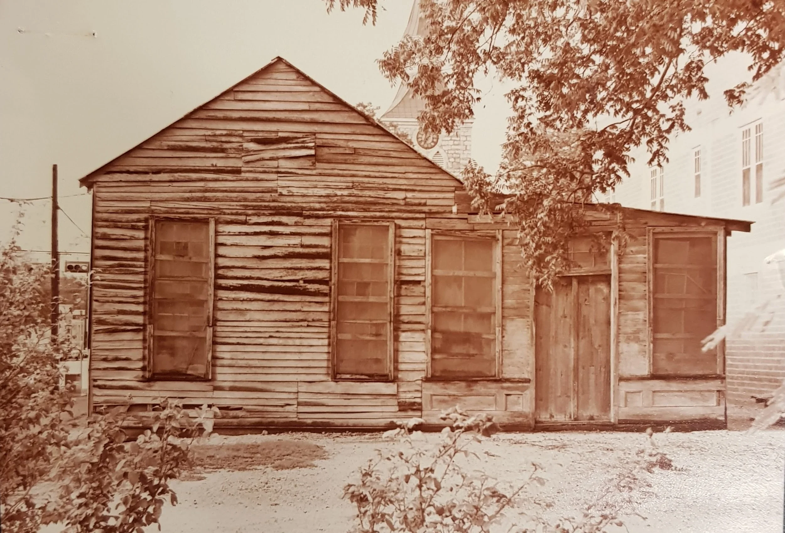 The back of the original C.J. Ludewig Furniture store. Photographed by our current store owner, Carol Johnson in the summer of 1983. 