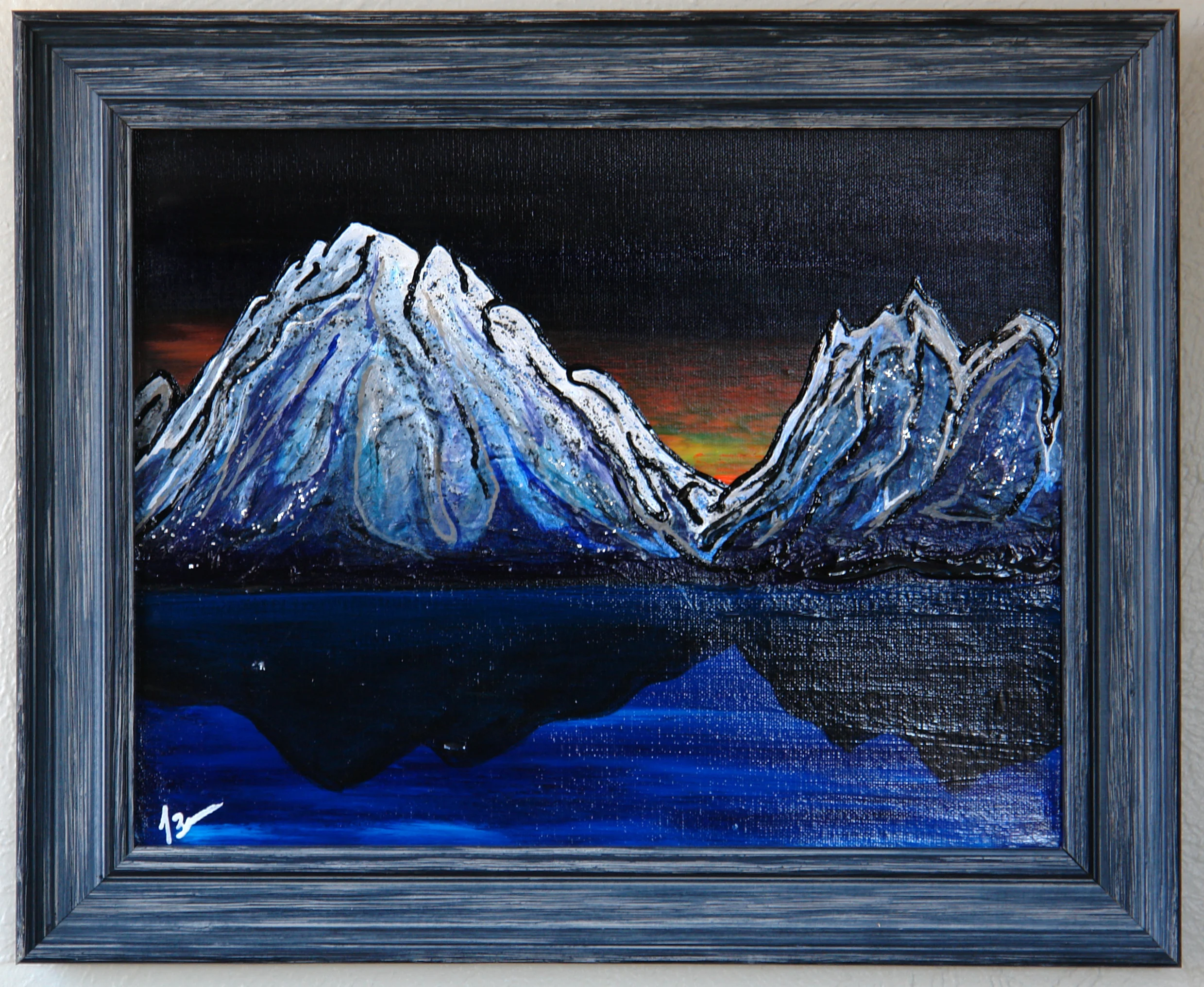 Lake Shadow  Acrylic Framed Canvas  17'' Wide x 14''Tall  1’’ Thick  $275.00