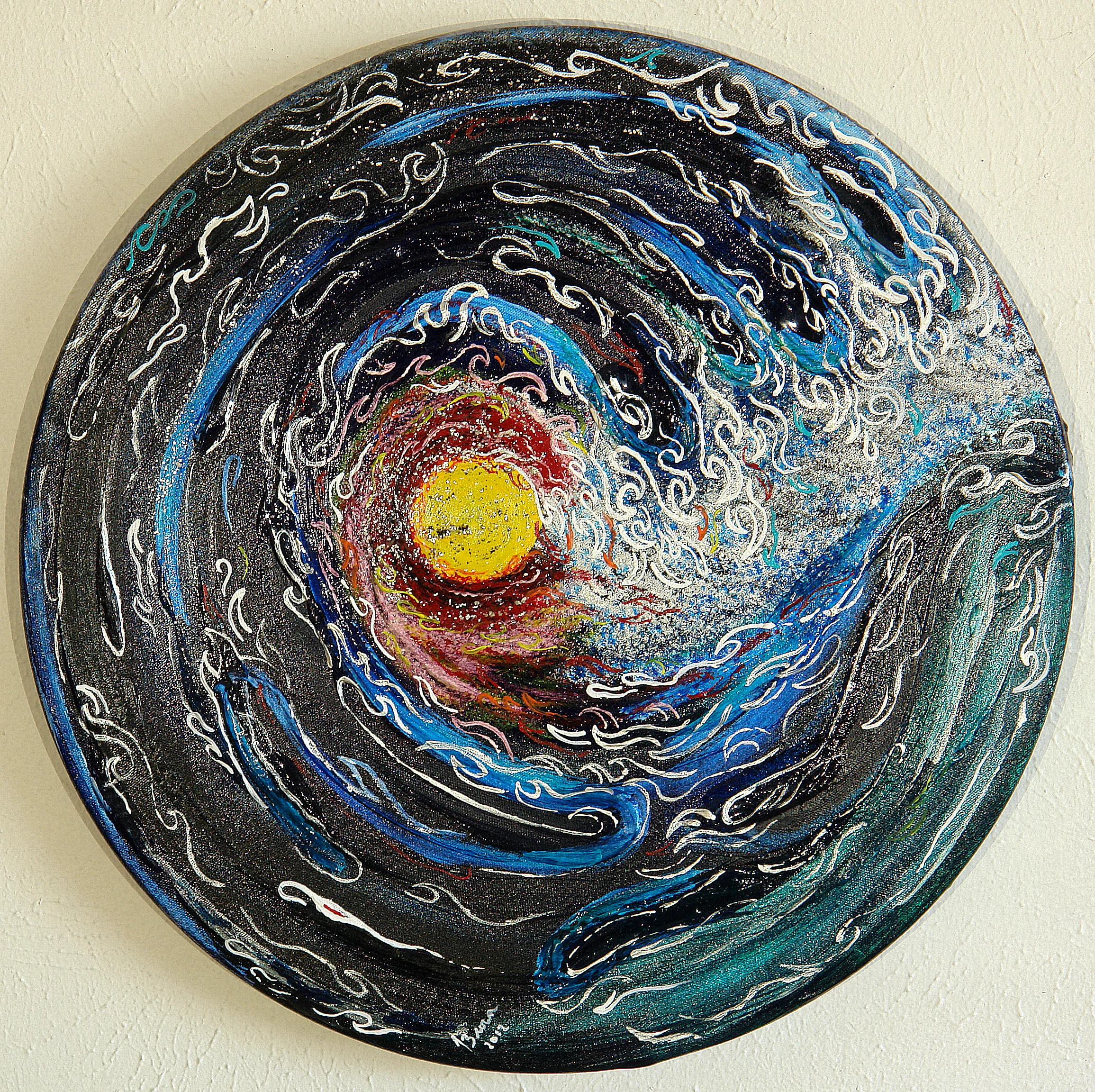 Colorado Waves  Acrylic canvas  1'' Deep  18 1/2'' Diameter  $450.00