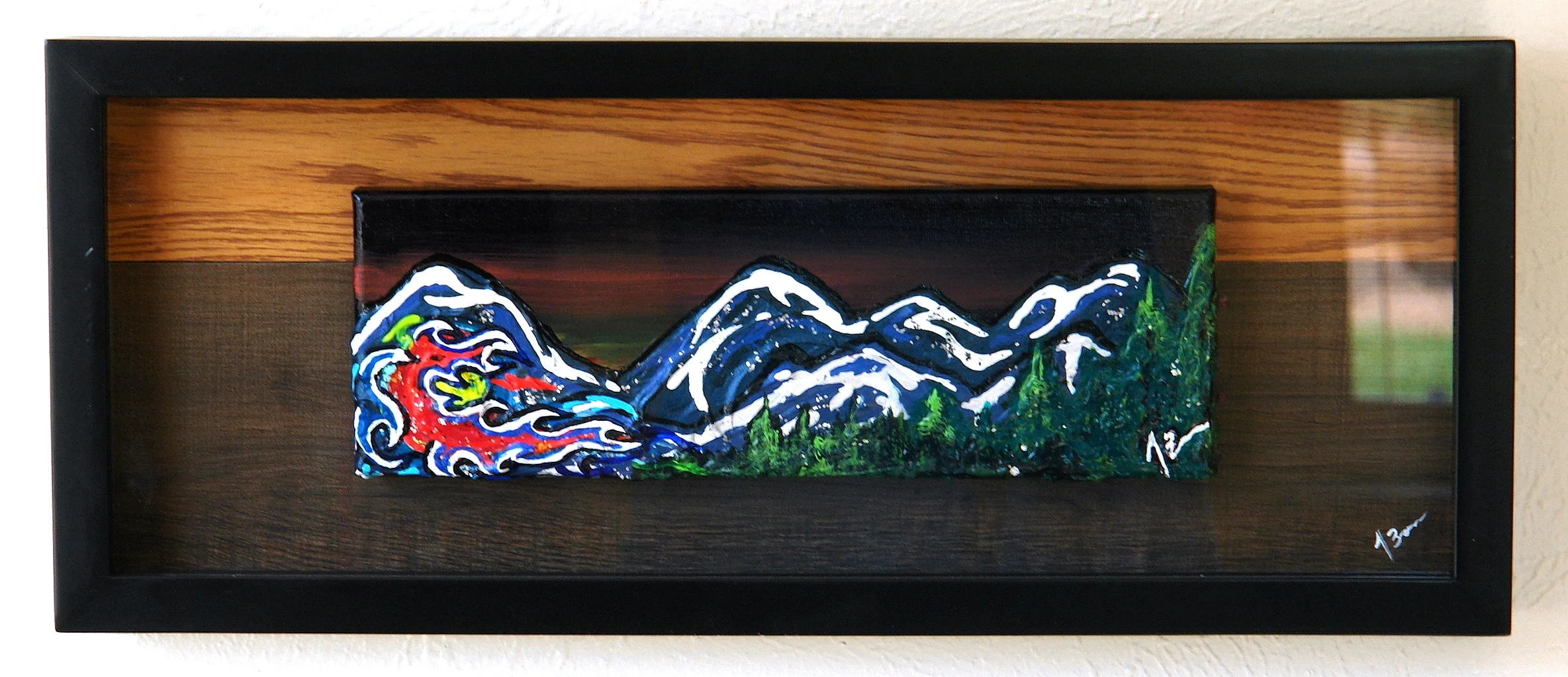 Colorado Waves  Acrylic Framed Shadow Box  1 3/4’’ Deep  81/4’’ Tall x 20’’ Wide  $200.00