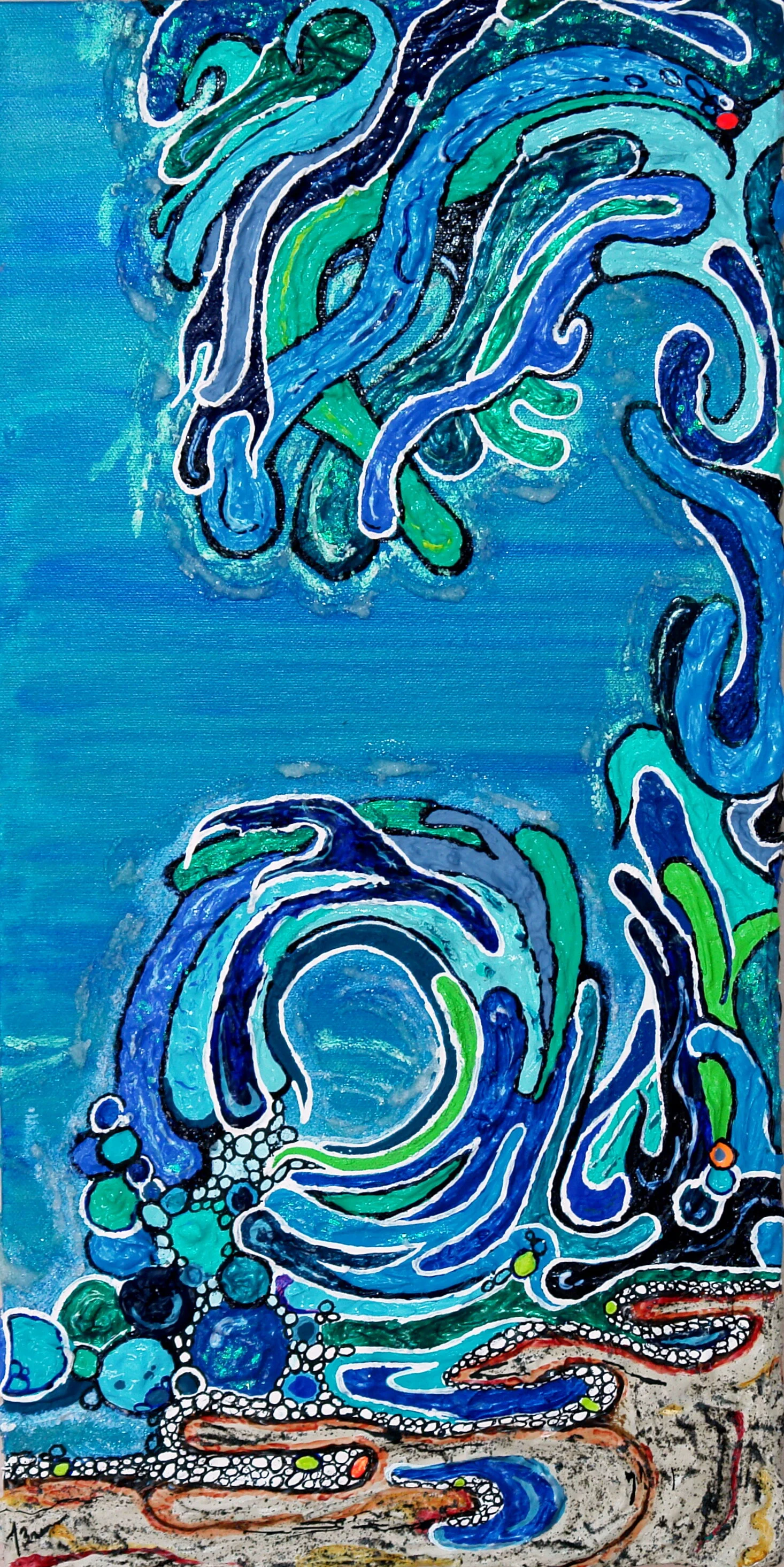 Roller Wave Acrylic canvas  1 1/2'' Deep  24'' Tall x 12'' Wide  $750.00