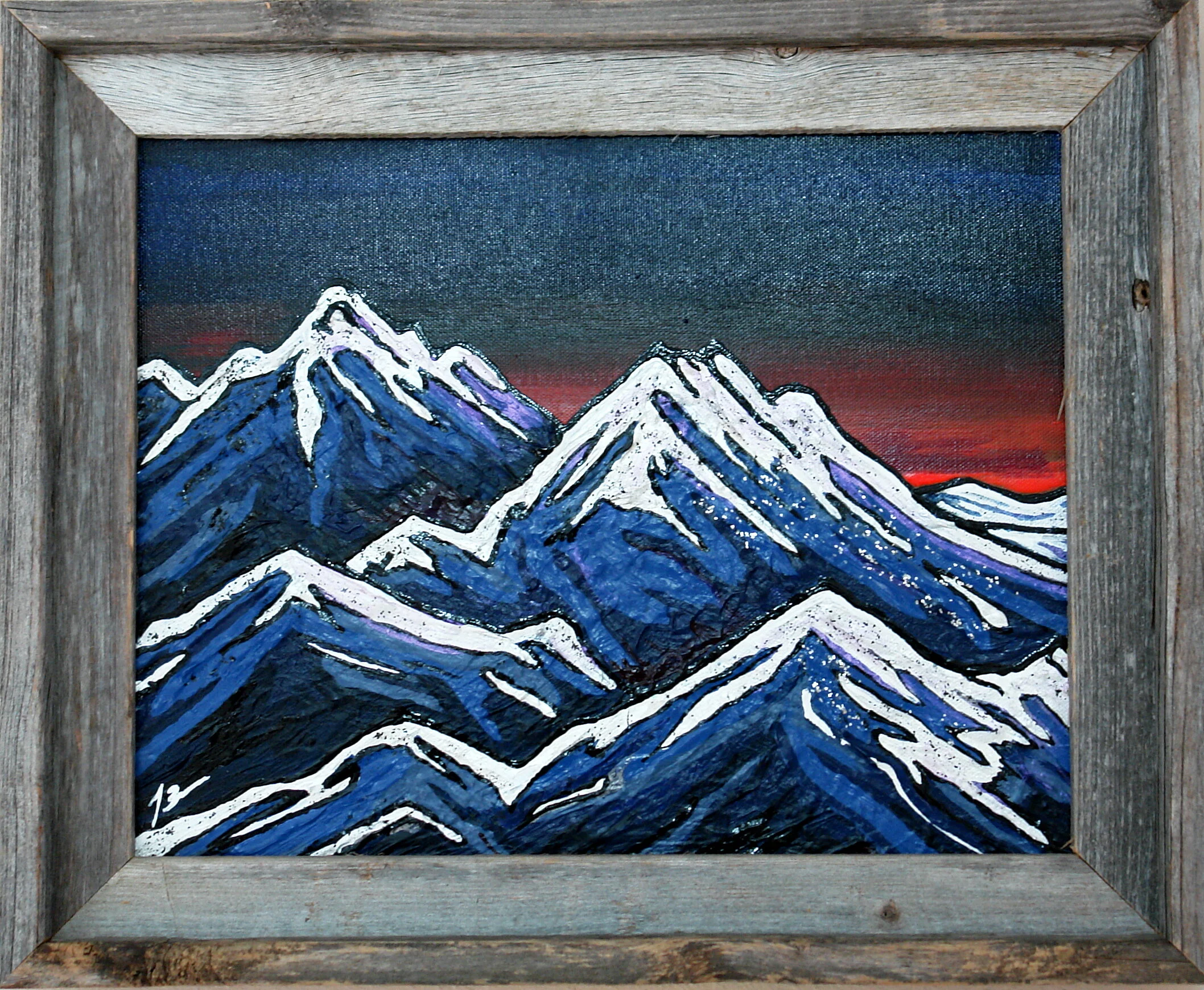 Dusk  Framed Acrylic Canvas 13 1/2'' Tall x 17'' Wide  $250.00