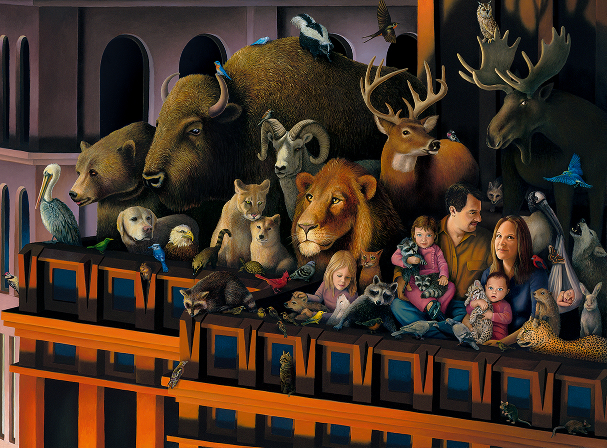 (detail) "The Remnant of the Peaceable Kingdom on a Rooftop in Union Square"