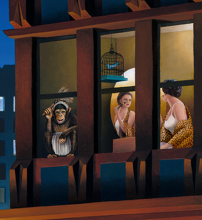 (detail) "The Remnant of the Peaceable Kingdom on a Rooftop in Union Square"