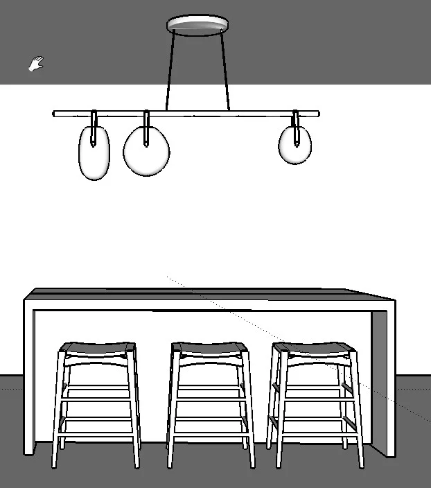 Linear light over an island
