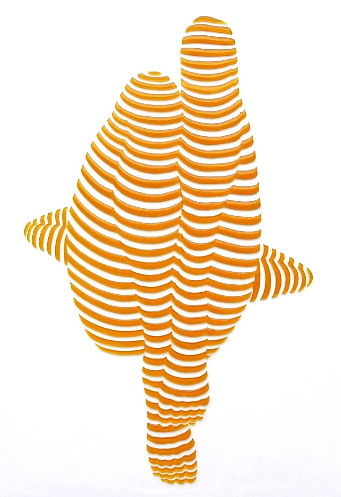StripePose Study #120. 2021. 14"x11"x1.5". n/a