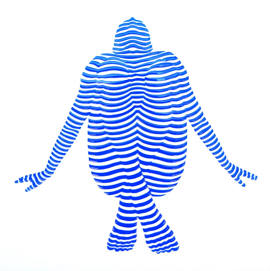 StripePose Study #112. 2020. 12"x12"x1.5". n/a