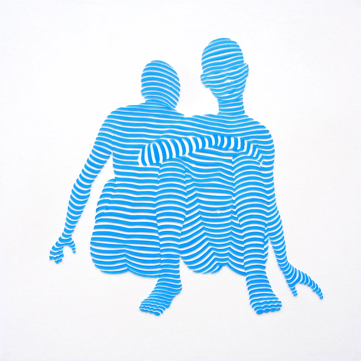 StripePose Study #126. 2021. 24"x24"x1.5". n/a