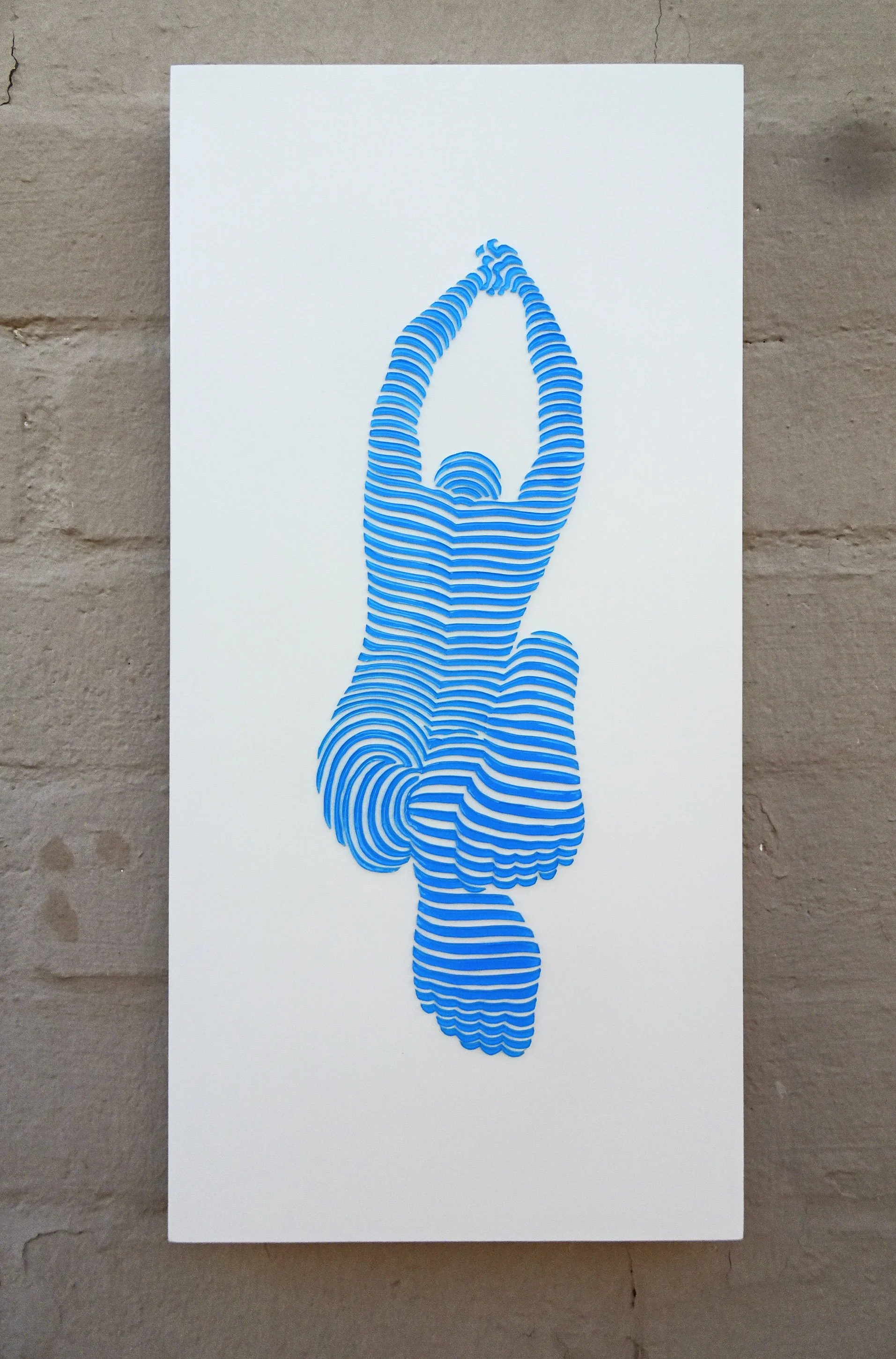 StripePose Study #127. 2021. 20"x10"x1.5". n/a