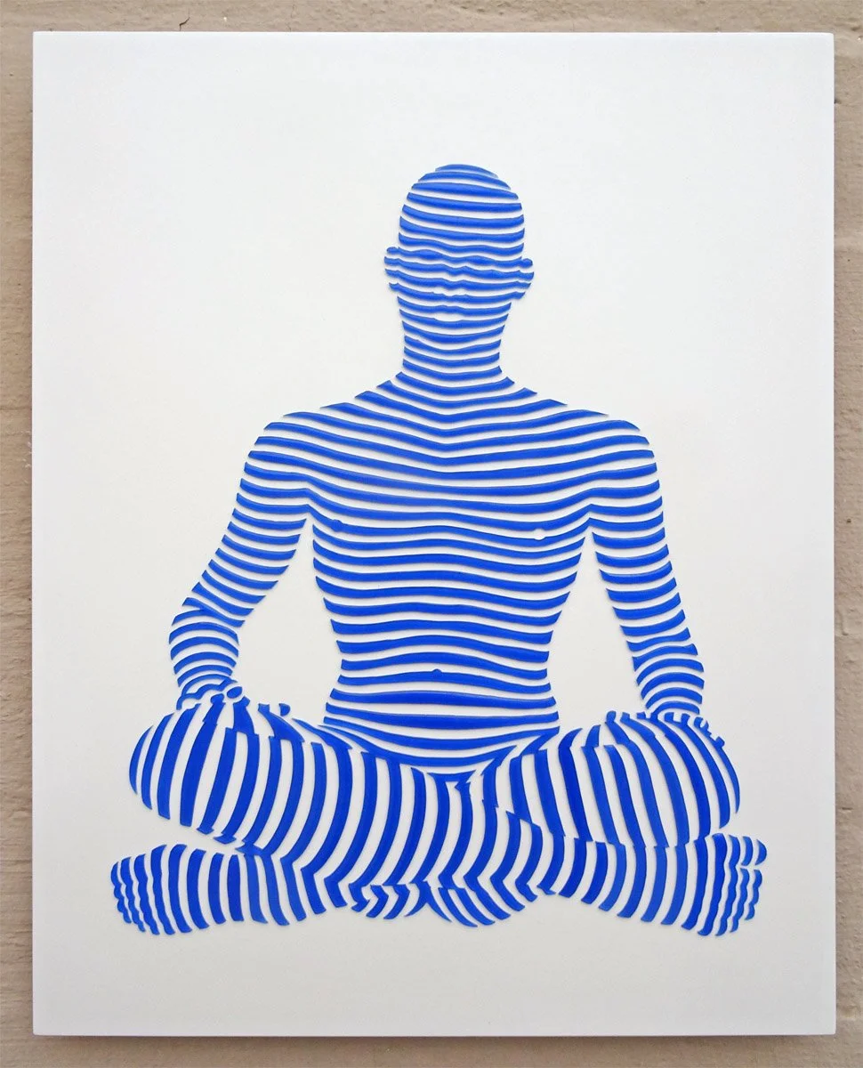 StripePose Study #132. 2022. 16"x 20"x 1.5". N/A