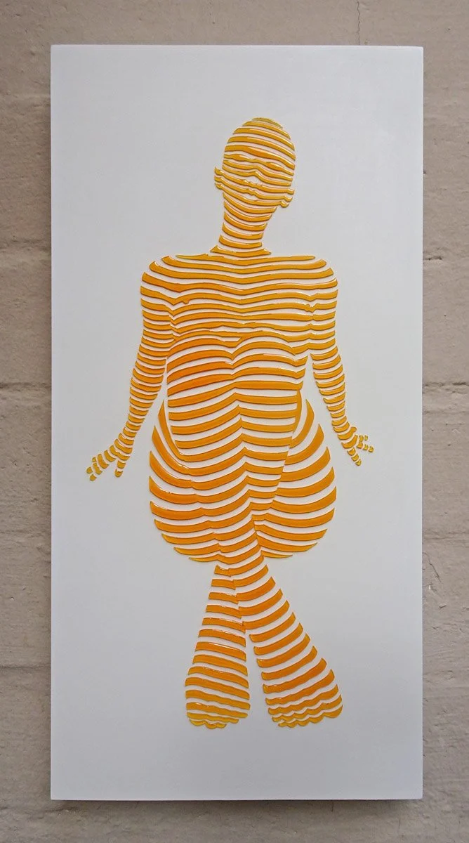 StripePose Study #134. 2022. 20"x10"x1.5". n/a