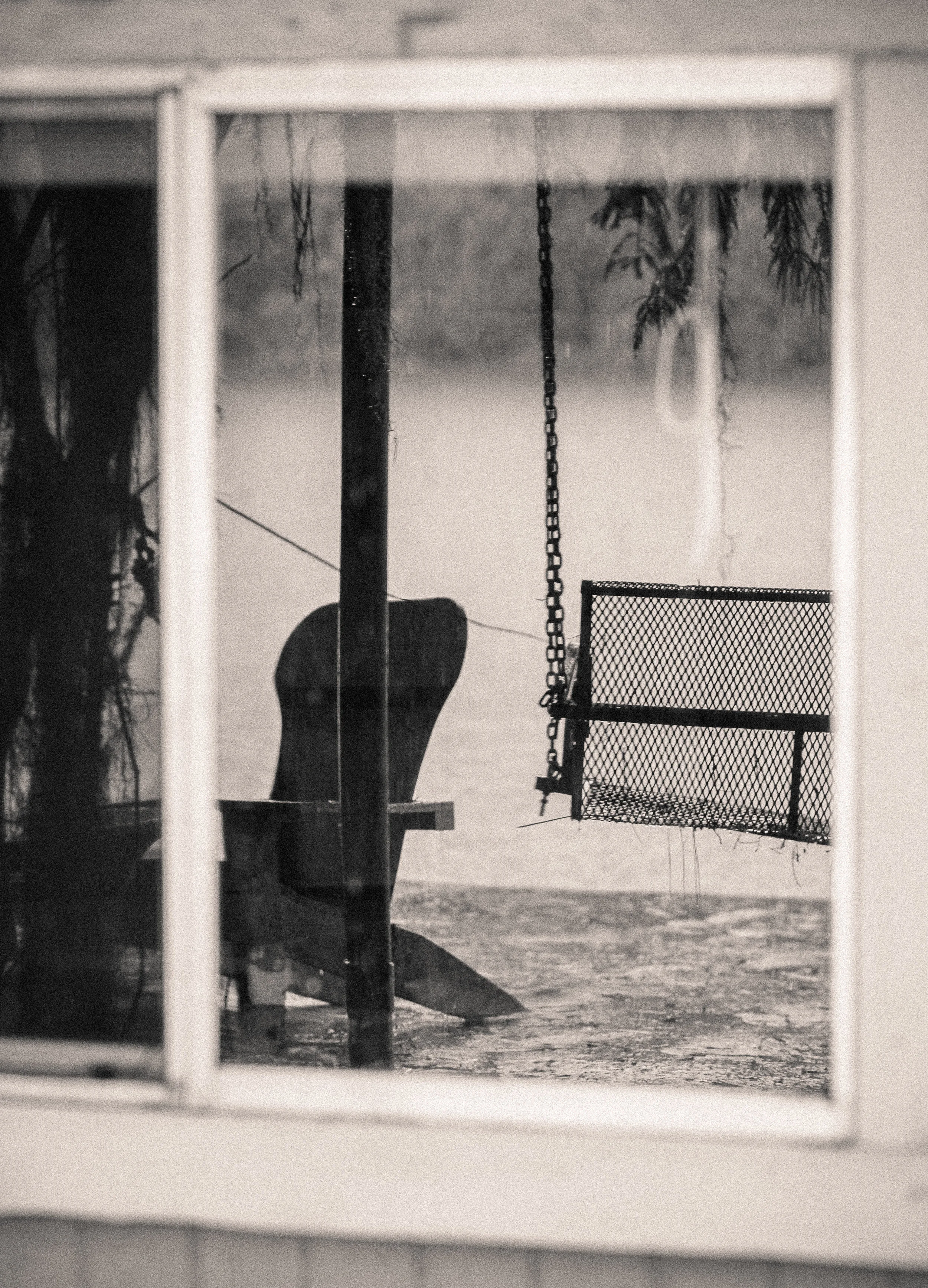 Bygone, through rain on water