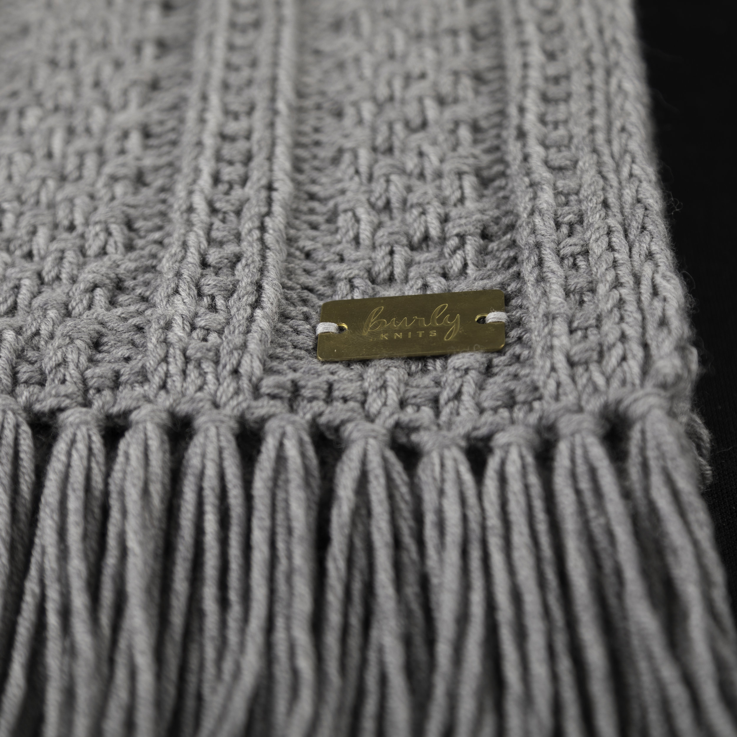 Textured Stripes Scarf - light heathered grey