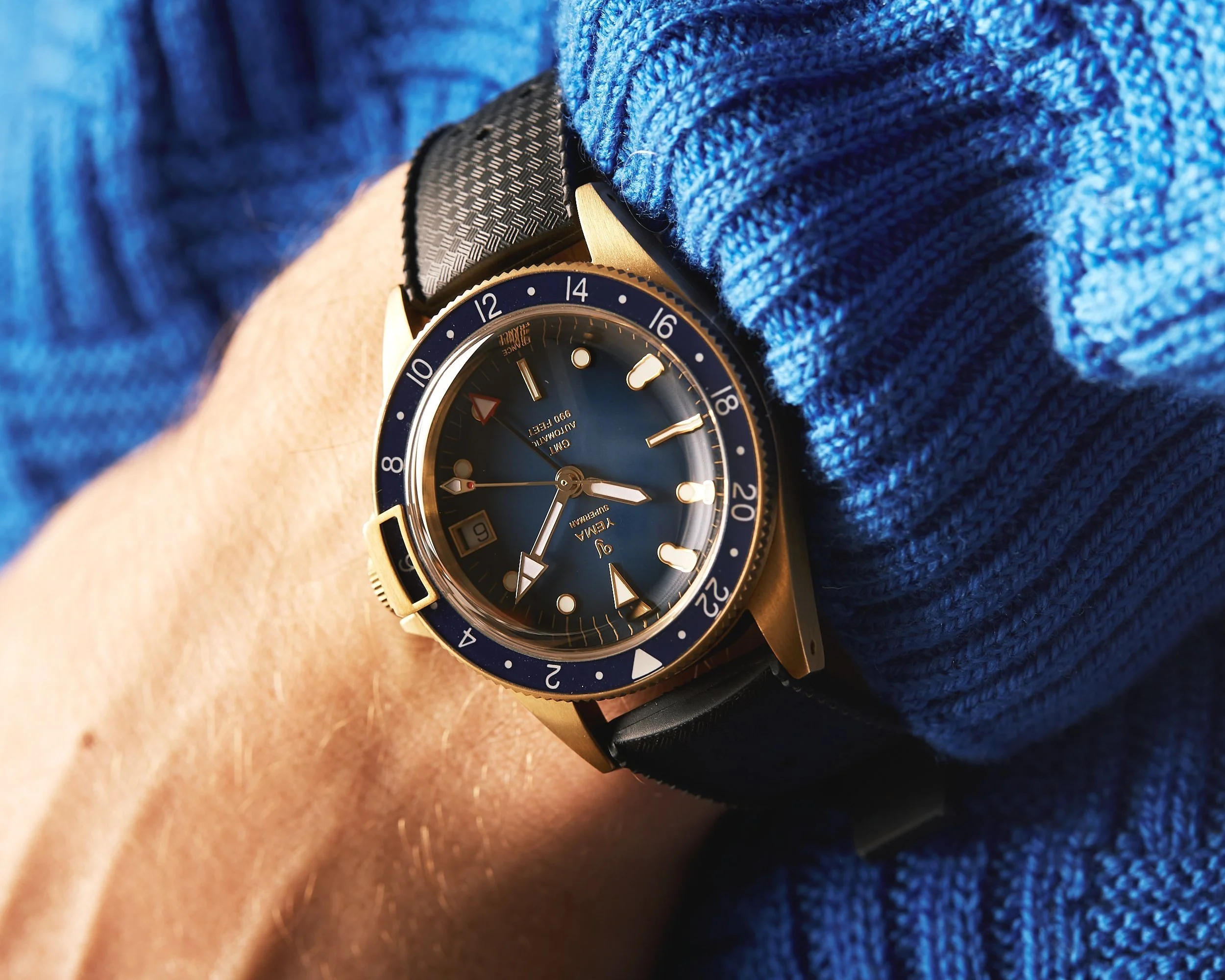 YEMA Superman GMT Bronze Blue 'LE' — Those Watch Guys
