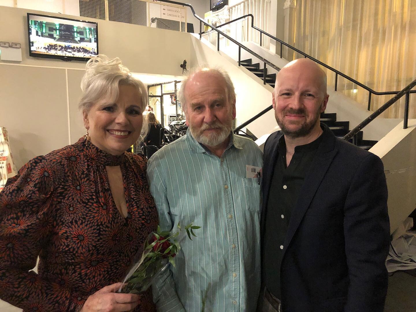 With Rita Connolly &amp; Shaun Davey after last night&rsquo;s performance of &lsquo;Granuaile&rsquo; @nationalconcerthall Their music has meant a great deal to me over the years, probably since I was around 12 years of age in Derry and hearing about 