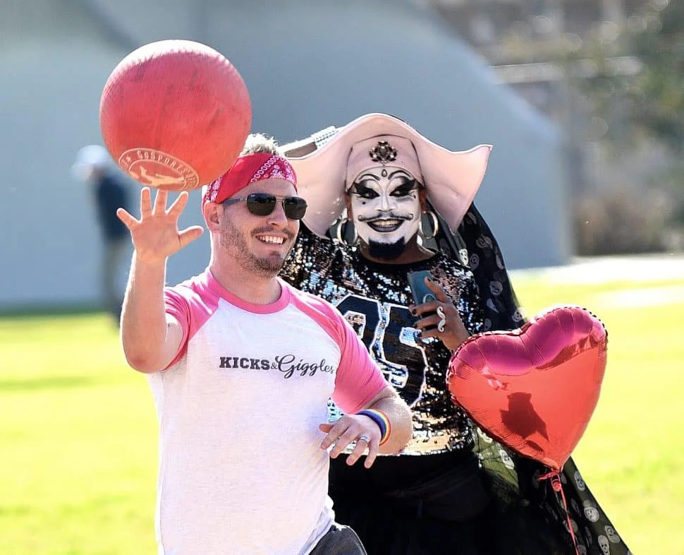LB POST - Varsity Gay League took on the Sisters of Perpetual Indulgence in a charity kickball game
