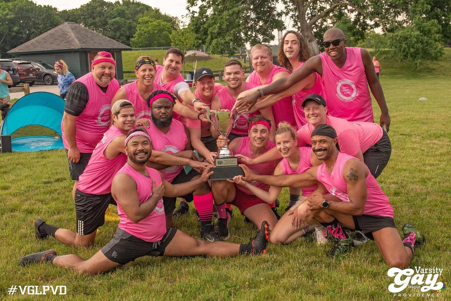 Congrats to the Spring Kickball Champions, Oops! I Kicked it Again!! #FreeBritney

Will they take the trophy again this summer?! Today is your last day to register for Hot Kickball Summer! Link in bio!
#gaykickball #gaysports #kickball #gayprovidence