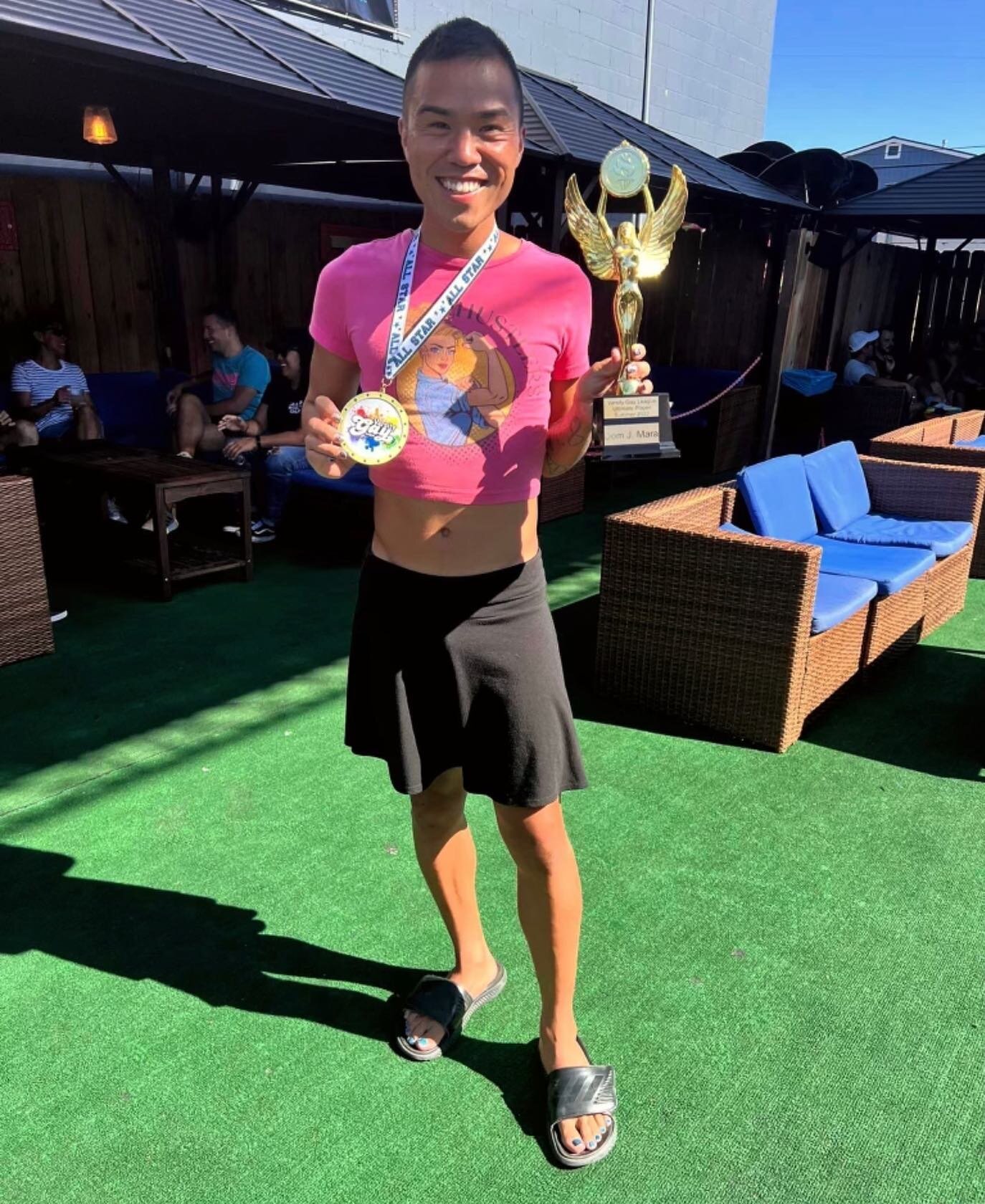 Congratulations 🍾🎉🎊🎈 to @dommy_domdom14 for being the first winner of the &ldquo;ultimate player&rdquo; of summer 2022!!! 
.
.
.
.
. 
#varsitygayleague #varsitygayleaguesandiego #vglsd #gaysports #gaykickball #lgbtq #gaypride #gay #🏳️&zwj;🌈 #ga