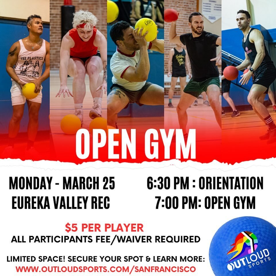 Join us for open gym + Spring orientation! 
🗓️ Monday, March 25
🕙 6:30pm Orientation / 7:00pm Open Gym
💵 Just $5 per player (all players)
📍Eureka Calley Rec in Castro

Space is limited! Secure your spot by registering online.