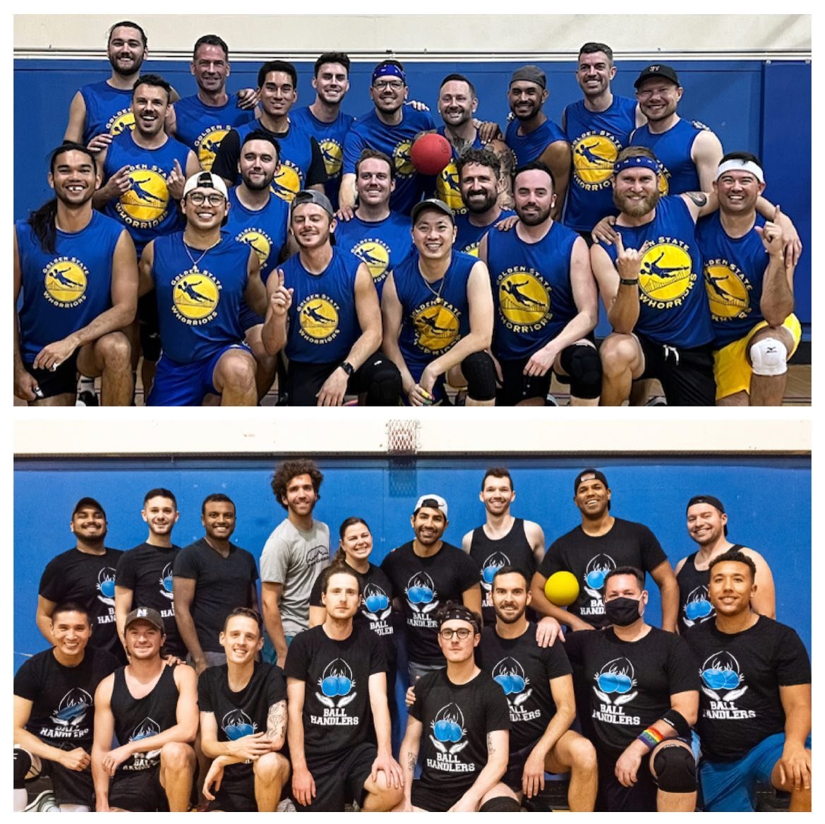 Congrats to our dodgeball champs!
🥇Division A: Golden State Whorriors
🥇Division B: Ball Handlers

Join us for a final medals mixer at @hitopssf on Thursday (11/2) at 7pm!