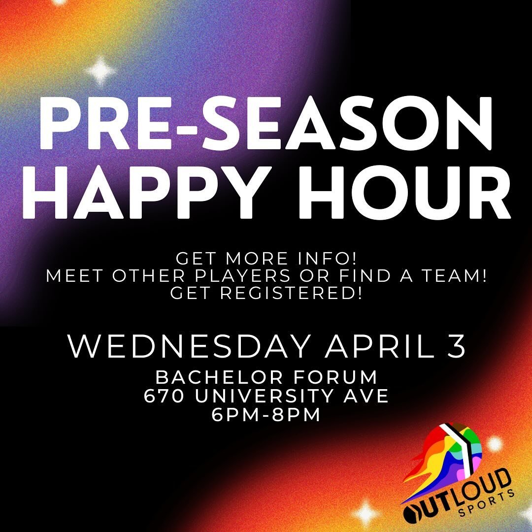 .
✨Pre-Kickball-Season Happy Hour!✨
.
Get info about our spring session! Meet the new city manager! Get help with registration! Meet other players/captains! Register for spring kickball! Already registered? Bring a friend and come hang out! 🥳
.
.
.
