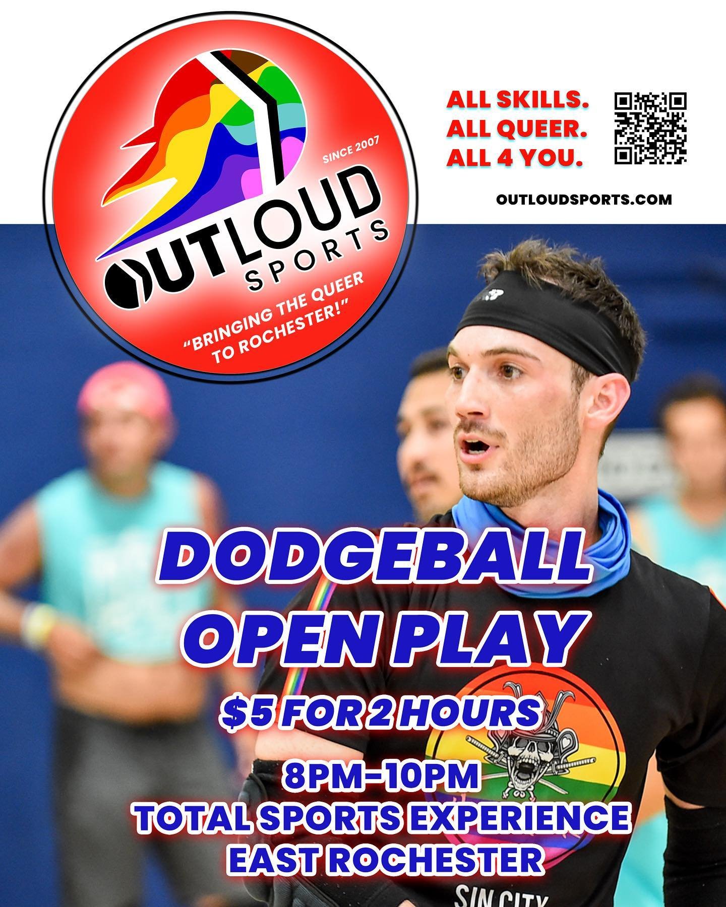Bring your friends; bring your enemies - Come out for Dodgeball Open Play every Tuesday from 8-10 PM @ Total Sports Experience in E. Rochester. Cost is $5 for 2 hours of fun! 

#lgbt #lgbtsports #gayathlete #lgbtrochester #totalsportsexperience #dodg