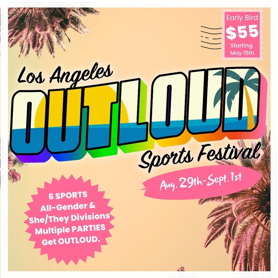 Registration&rsquo;s OPEN for the LA Sports Festival over Labor Day weekend! Go check out the OutLoud Sports website for tournament details and join us in LA. 😎