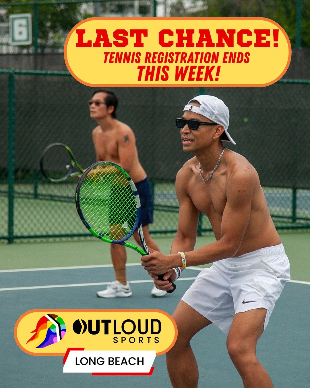 Looking for your Tennis fix? Long Beach Tennis registration ends this week! Head to outloudsports.com/longbeach now!