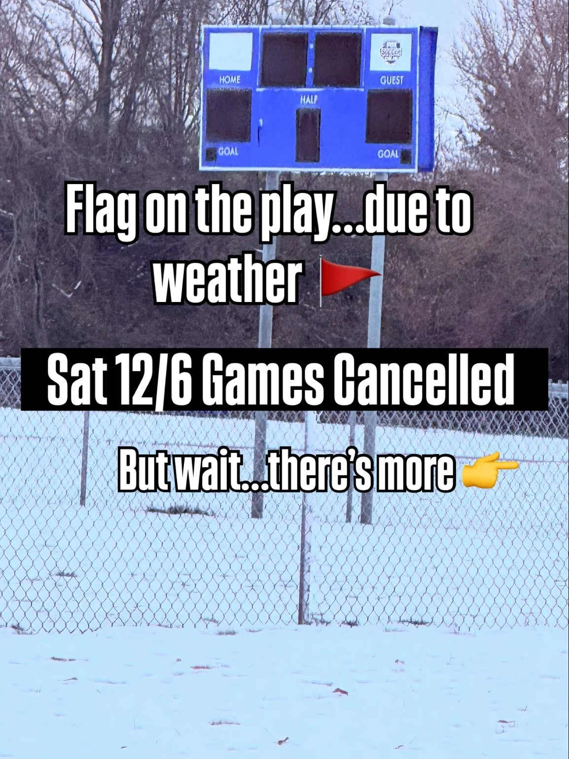 🥶 Since the weather is freezing the fields, we&rsquo;re heating things up indoors with a good ol Snow Day&mdash;Game Day hangout with games, mini-challenges, team shenanigans, prizes, bragging rights and a whole lot of FUN!

👏🏽 Come thru &amp; pre