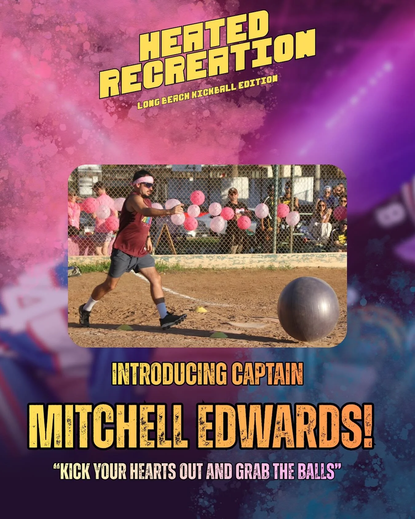 🚨New Captain Announcement!!! Let&rsquo;s congratulate Mitchell Edwards, our newest Kickball Draft Captain!!! Mitchell has been playing Kickball in LB since summer of 2024! It&rsquo;s about to get REAL heated in LB!!!!🔥who&rsquo;s coming to cottage 