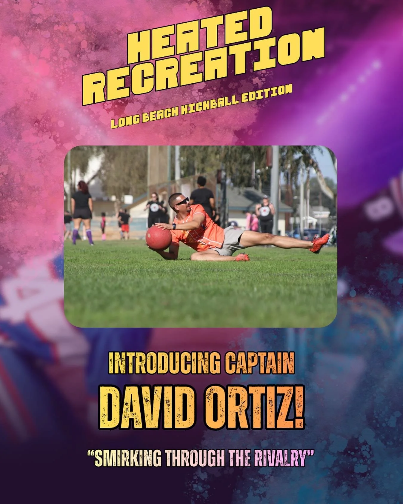 📣 Let&rsquo;s all welcome our next Long Beach Draft Kickball Captain of 2026, David Ortiz! David comes from The Peckers as well as being a player in our OC league! Are you gonna be the one to find out what&rsquo;s hiding behind that playful smirk? ?