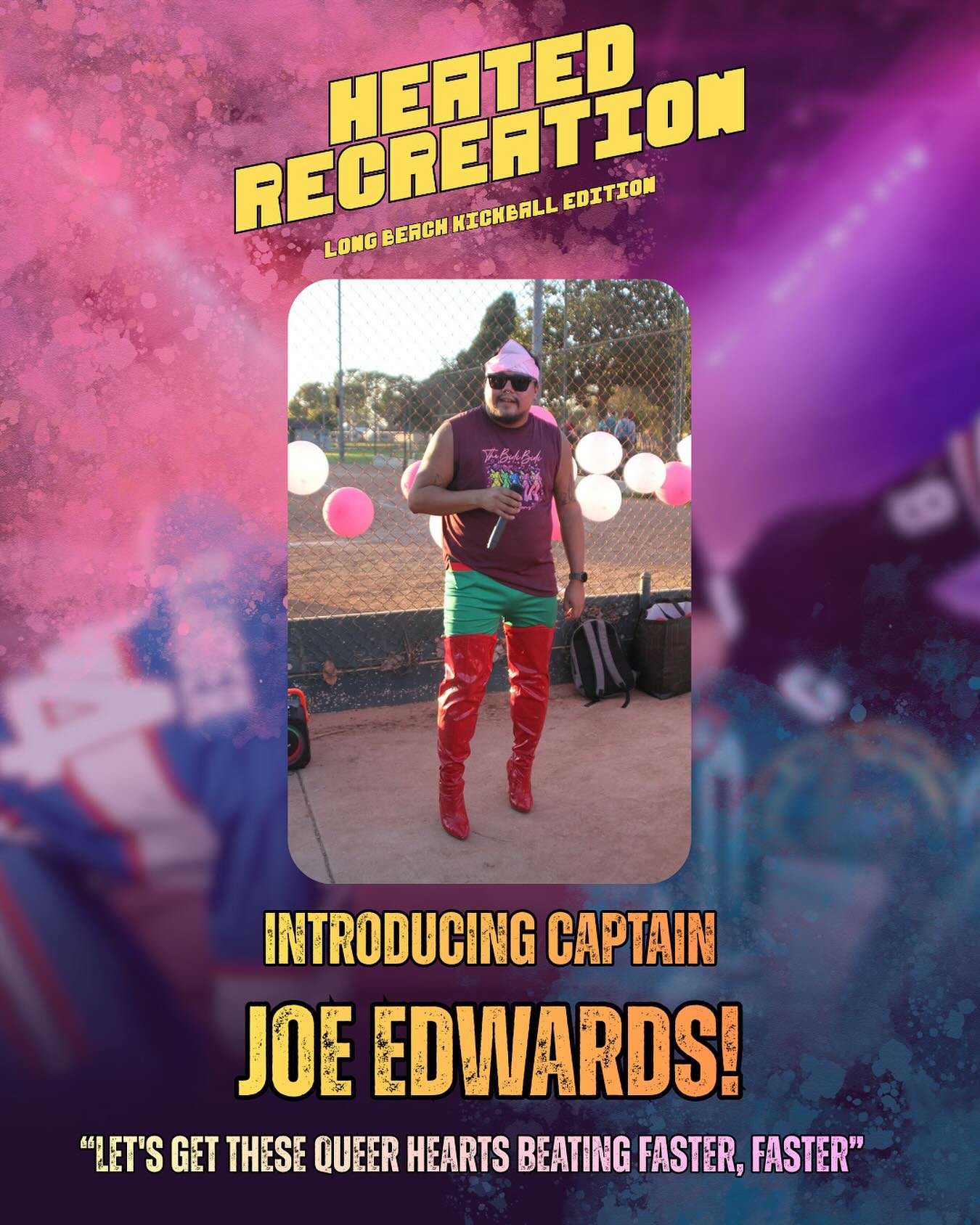 We have another Captain in the cottage!  Welcome Joe Edwards as our next Kickball Draft 2026 captain!  Joe has been part of OLSLB for 3 years, mostly on the Bidi Bidi Bom Boms. He was also a Community Spirit Award recipient this past year! Our heart 