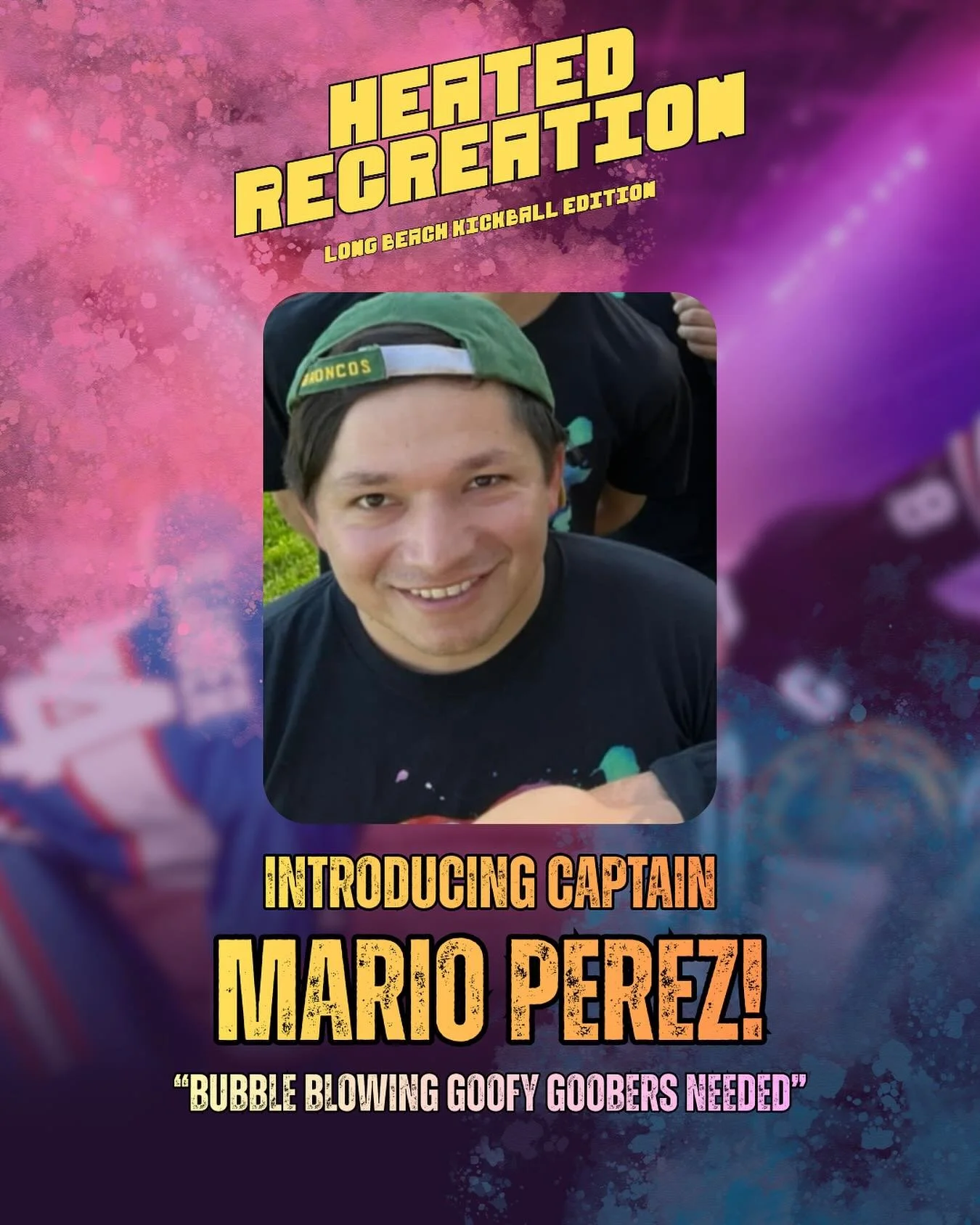 Did we save the best for last? Maybe! Welcome our final Kickball Draft 2026 captain, Mario Perez! 😍Softball, kickball, he dies it all! Mario has been part of OLSLB since summer 2021. Are you the sexy, goofy Hoover he&rsquo;s looking for???🤪