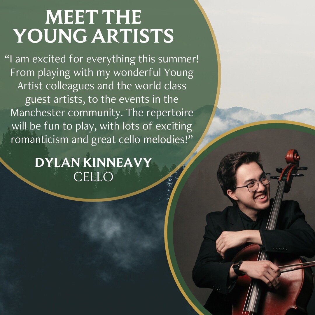 Kicking off our Young Artist introductions with cellist Dylan Kinneavy! 🎶

We're excited to welcome Dylan back to MMF this summer.