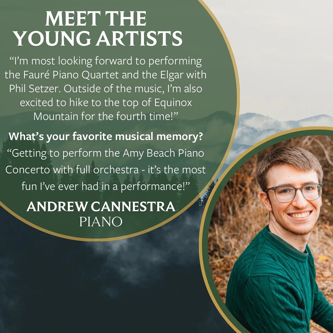 We&rsquo;re excited to welcome pianist Andrew Cannestra back to MMF this summer! 🎹

Andrew is the grand prize winner of the 2021 Aeolian Classics Emerging Artist Competition. He released his debut album, Mystic Pool in 2022, featuring one of his own