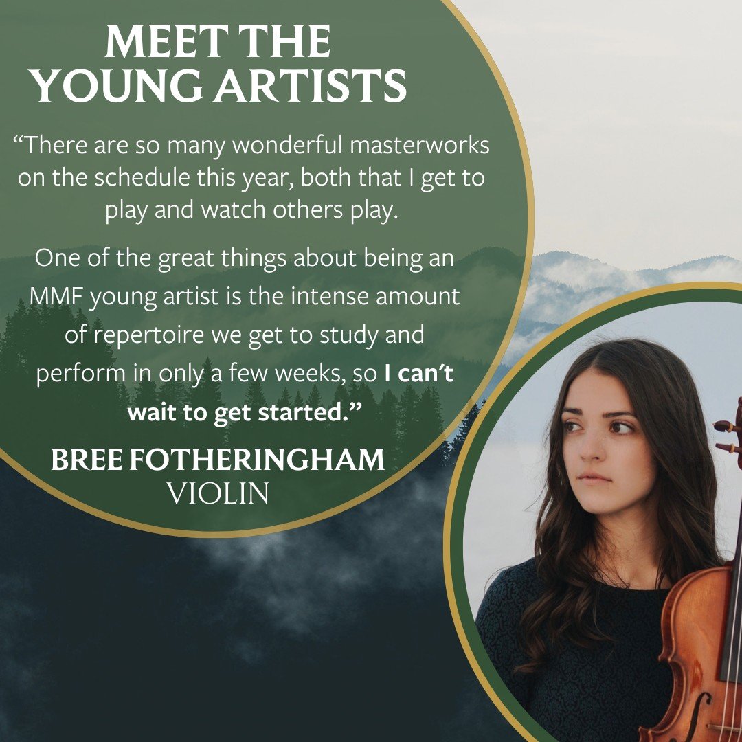 Say hi 👋 to violinist Bree Fotheringham!

As a soloist, Bree has garnered top prizes in numerous competitions including the New England Conservatory&rsquo;s Bales Violin Competition. She's also appeared as a soloist with the Utah Symphony, the Colbu