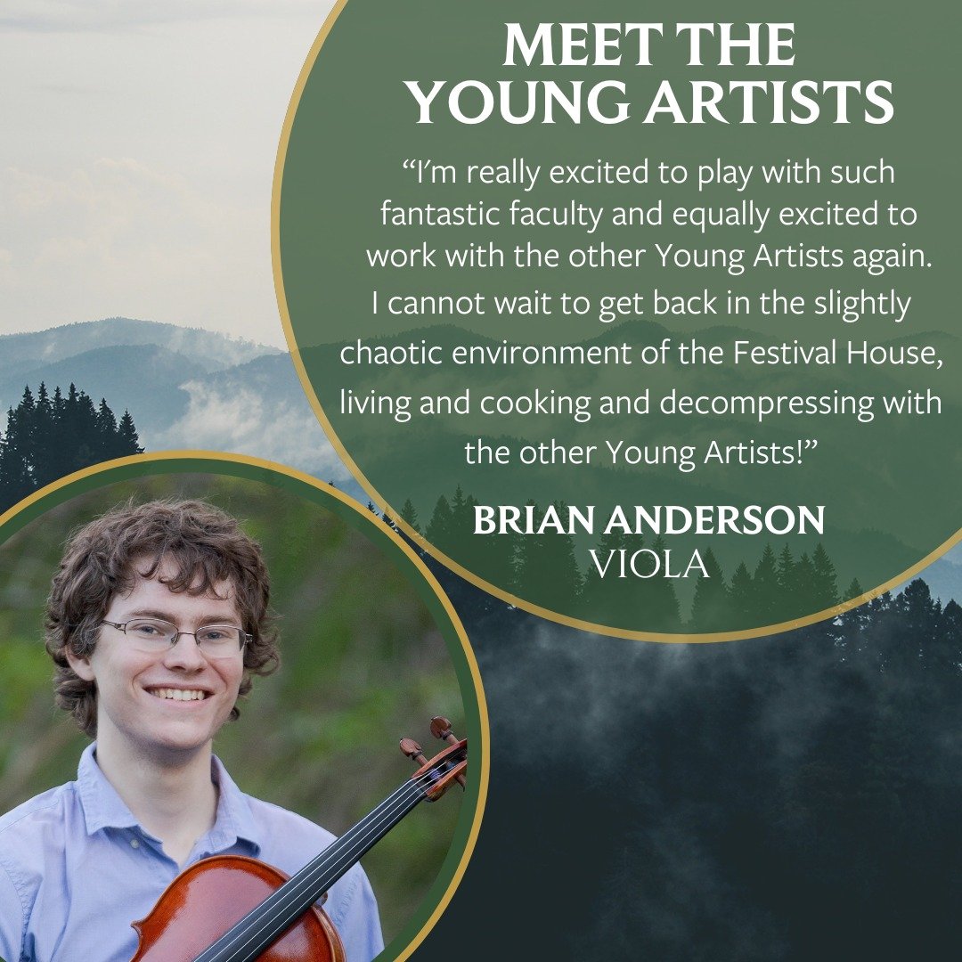 We're excited to welcome violist Brian Anderson back to Manchester this summer! 🙌

Brian is a passionate chamber musician and teacher of both violin and viola. He's currently working towards a Master&rsquo;s degree at Stony Brook University, with ad