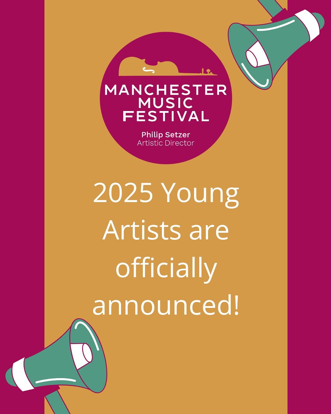 ✨ ANNOUNCING OUR 2025 YOUNG ARTISTS! 

Manchester Music Festival is proud to announce the talented musicians who make up our 2025 Young Artists Program.

These exceptional young musicians, ages 18-26 will join the Festival in a five-week immersive ch