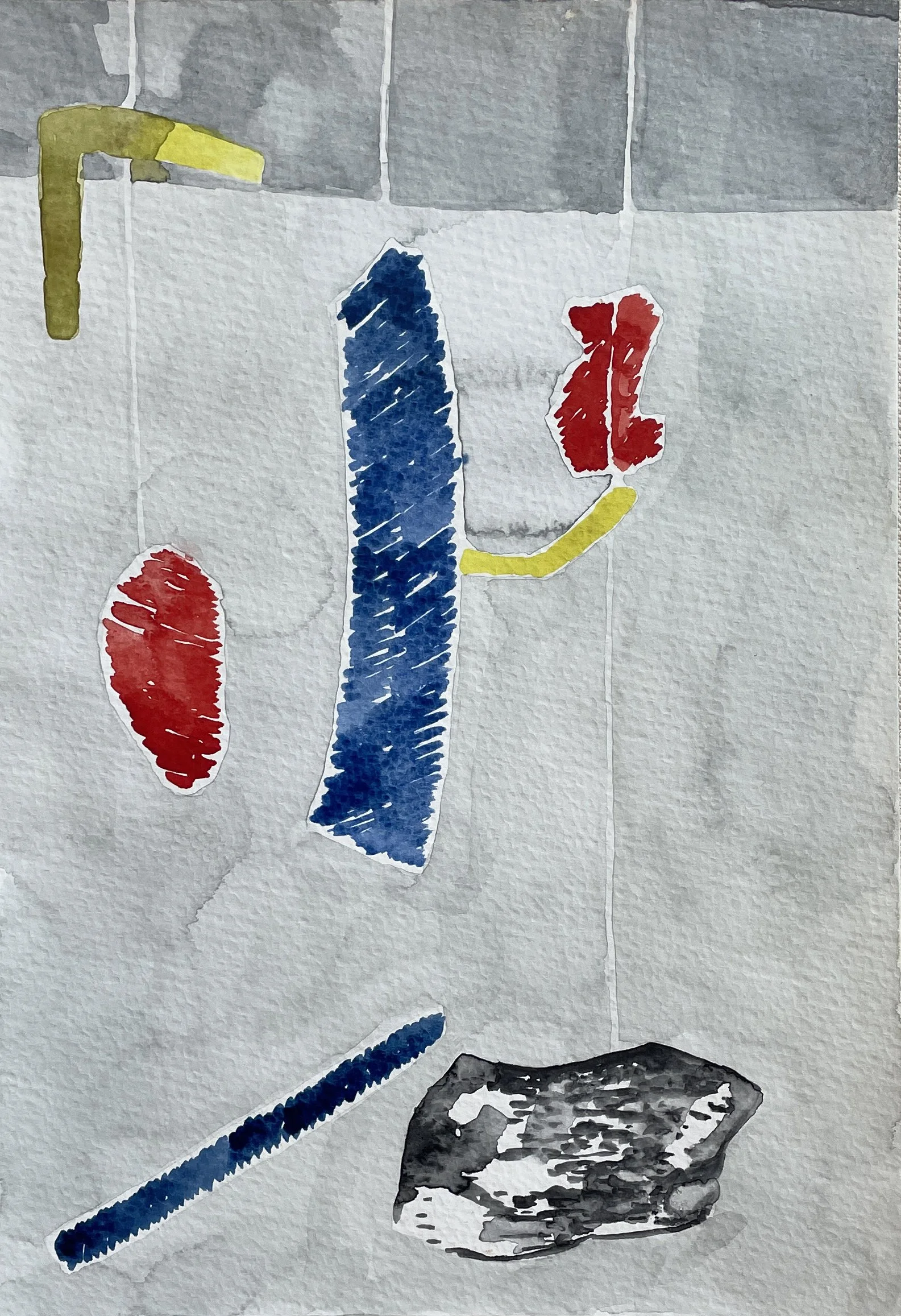 Watercolor Mobile Head, 10" x 7"
