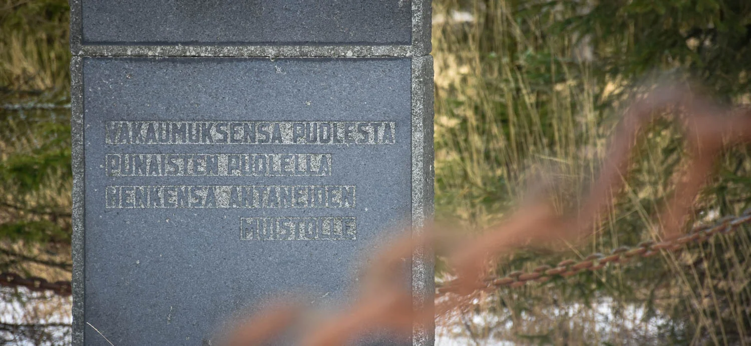 Sisällissodan muistomerkki.